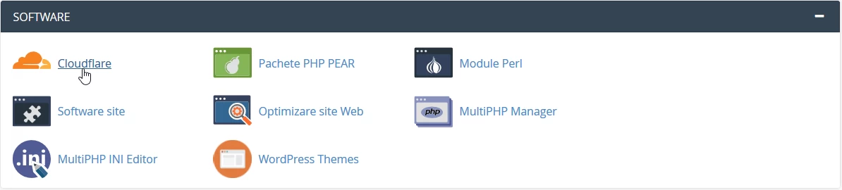 Cloudflare Software cPanel
