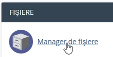 Manager de fisiere cPanel