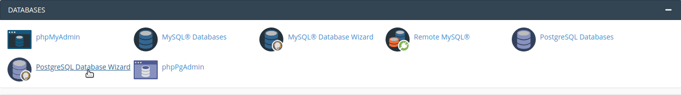 postgresql database wizard